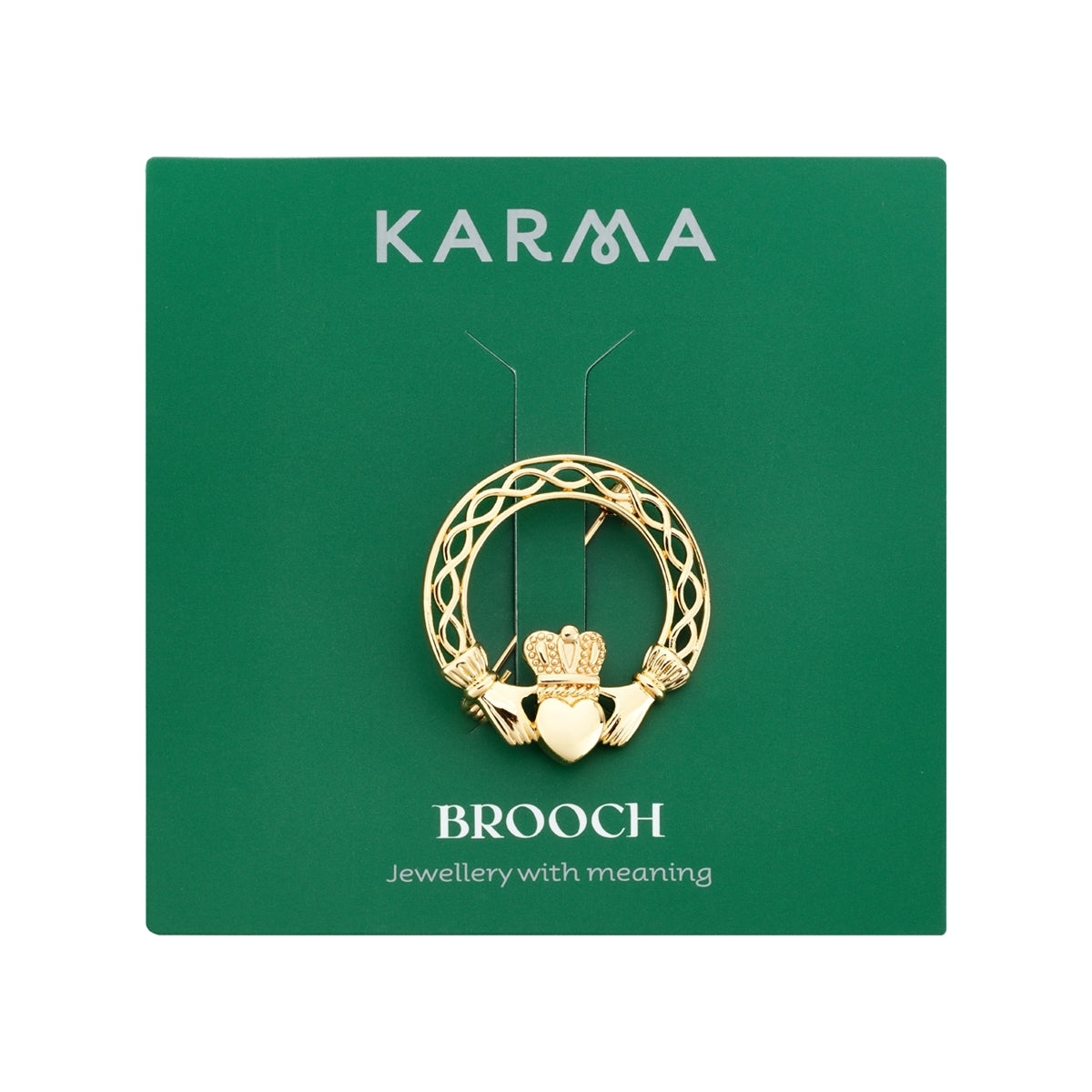 Karma Gold Claddagh Brooch