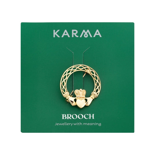 Karma Gold Claddagh Brooch