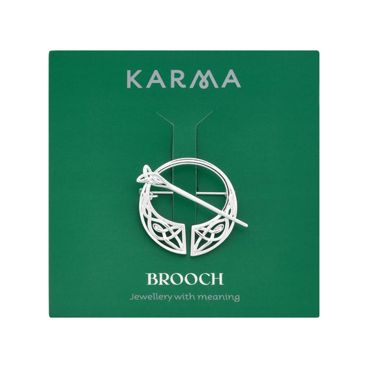 Karma Silver Tara Celtic Brooch