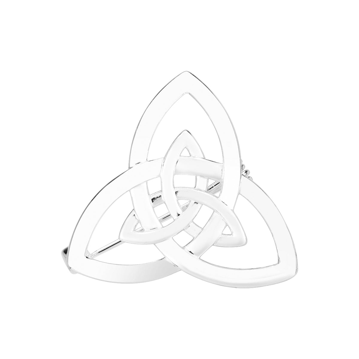 Karma Silver Trinity Knot Brooch