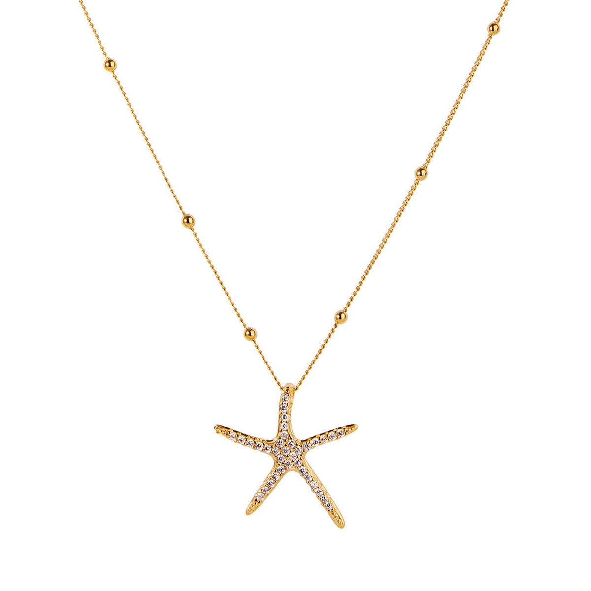 August Woods Gold Starfish CZ Set
