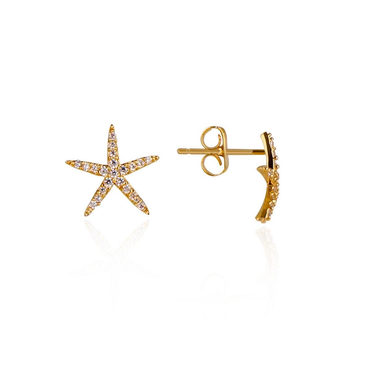 August Woods Gold Starfish CZ Set
