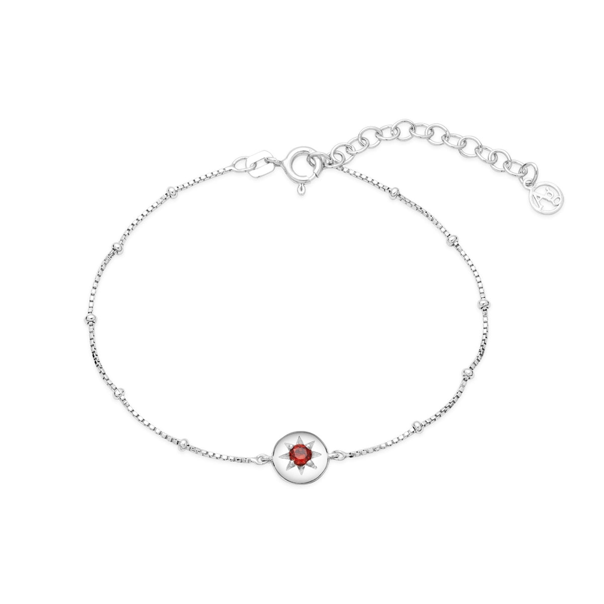 Argento Silver January Birthstones Garnet Set