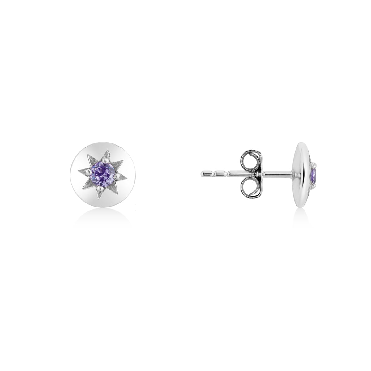 Argento Silver February Amethyst Birthstone Gift Set