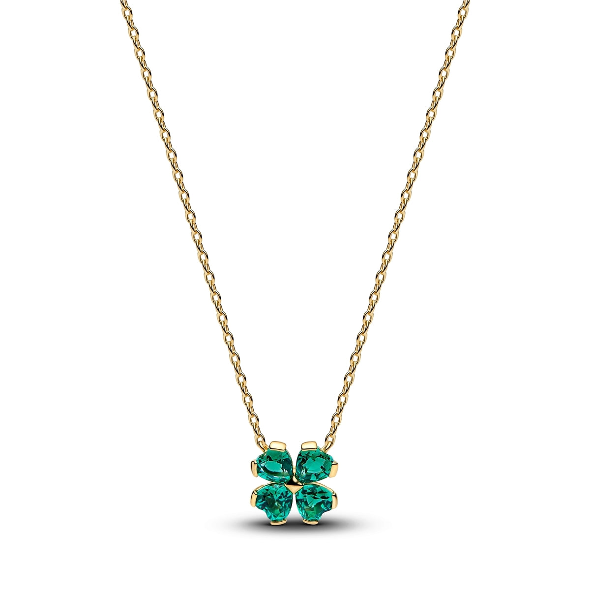 Pandora Gold Green Lucky Clover Set