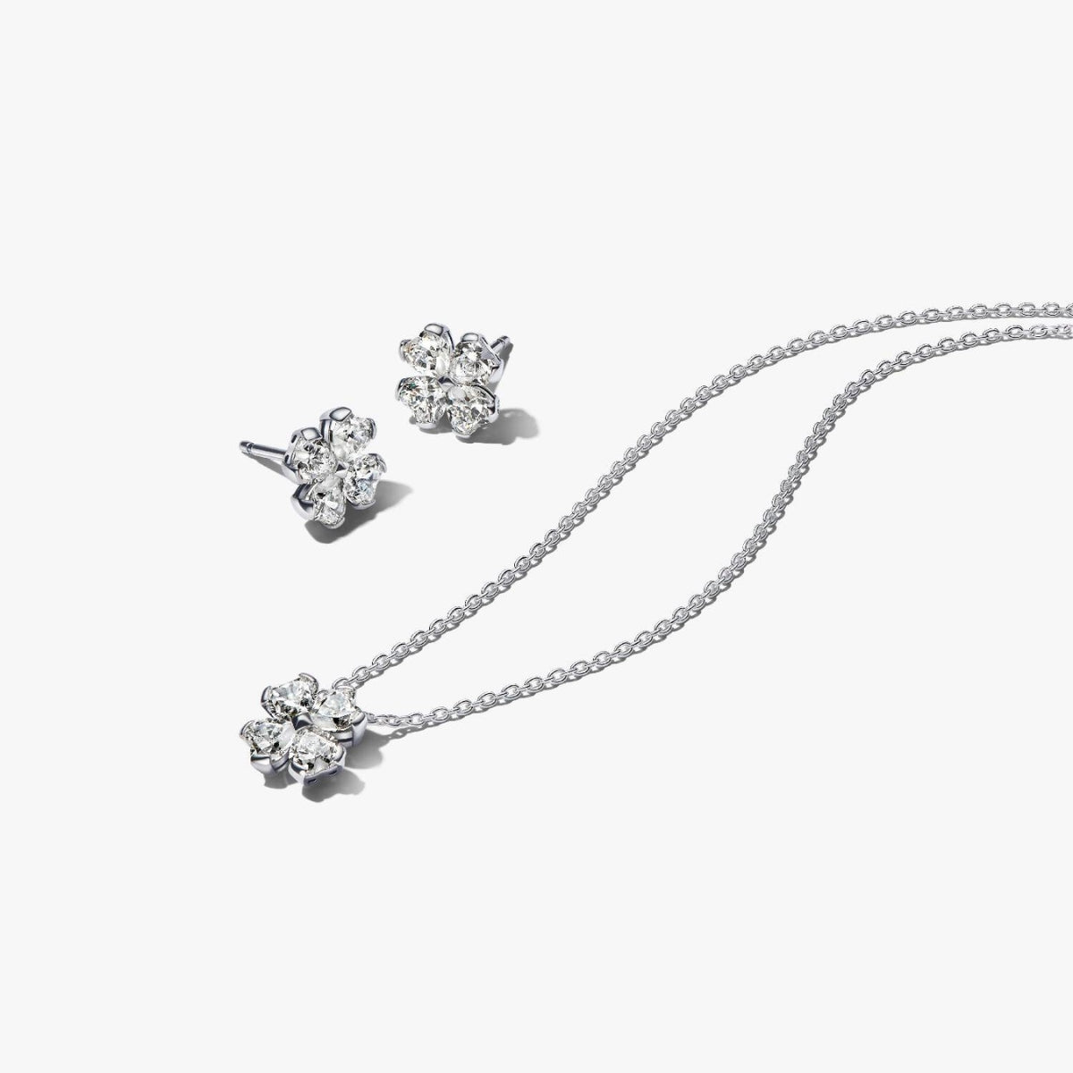 Pandora Silver Timeless Sparkling Lucky Clover Gift Set
