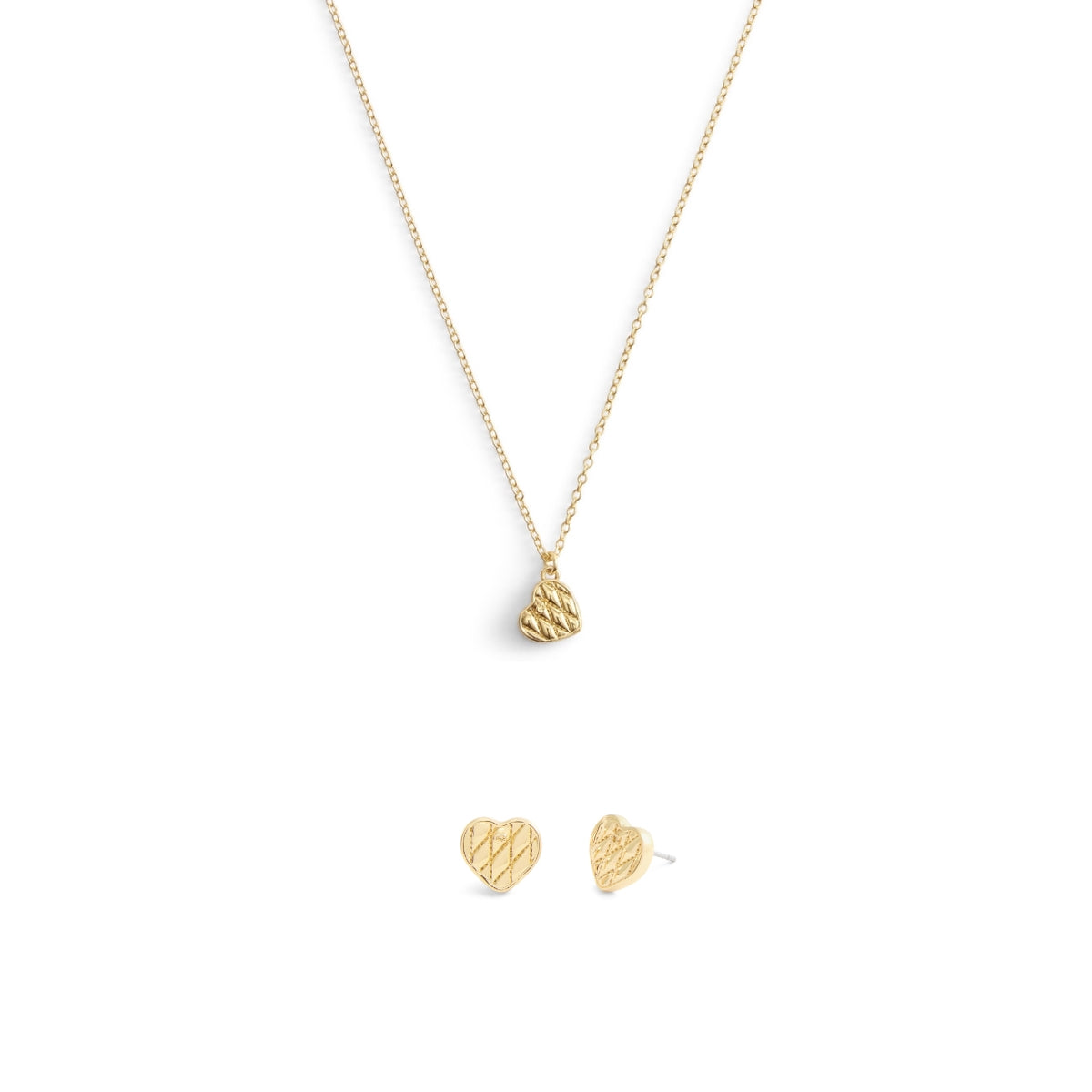 Coach Gold Quilted Side Heart Gift Set