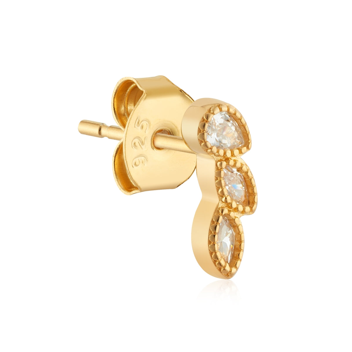 Argento Gold Mini Crawl Stud Earrings