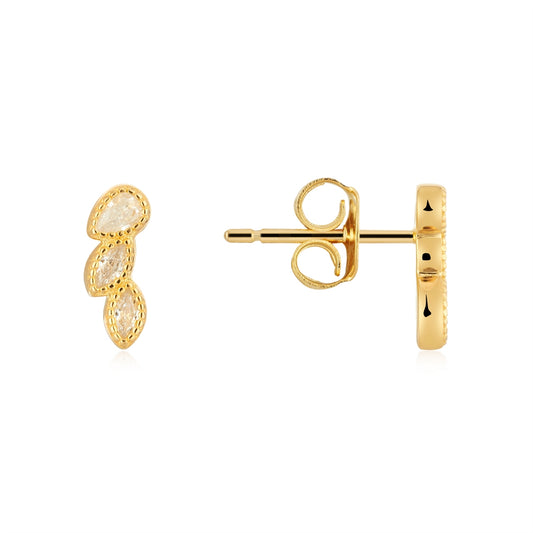 Argento Gold Mini Crawl Stud Earrings