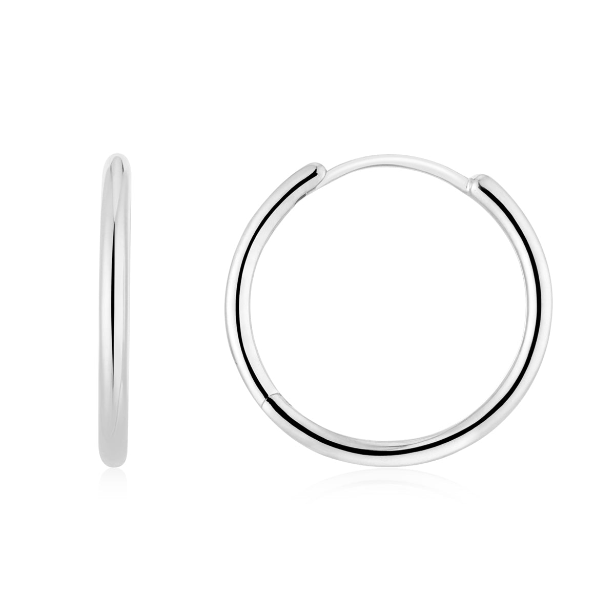 Argento Silver 20mm Slim Hoop Earrings