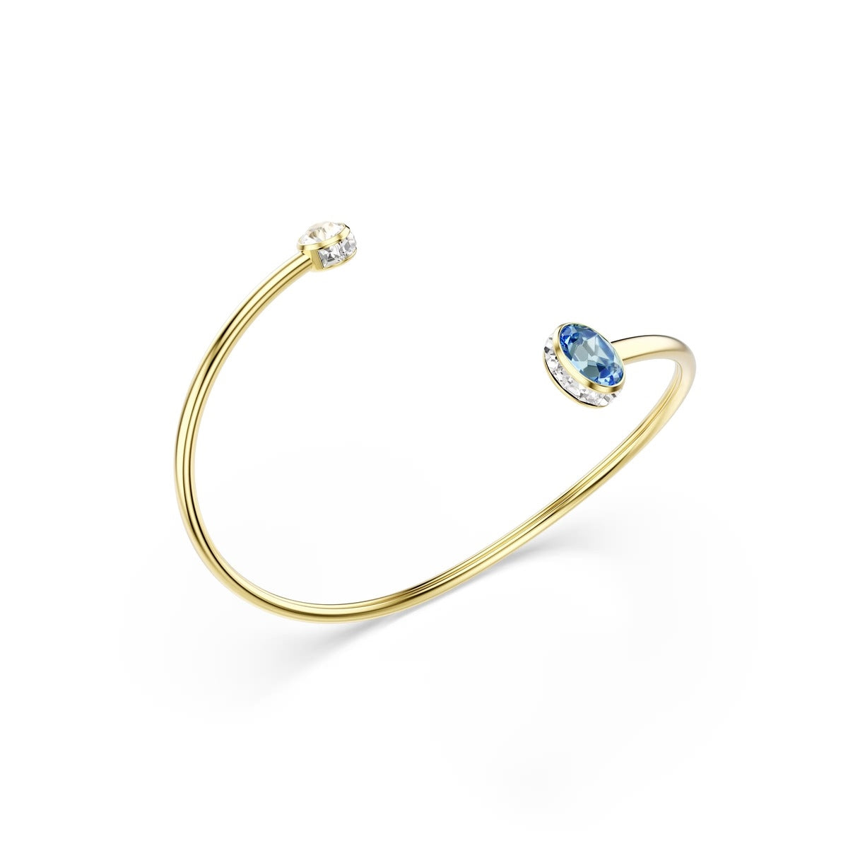 Swarovski Chroma Gold Multicolored Mixed Cuts Bangle
