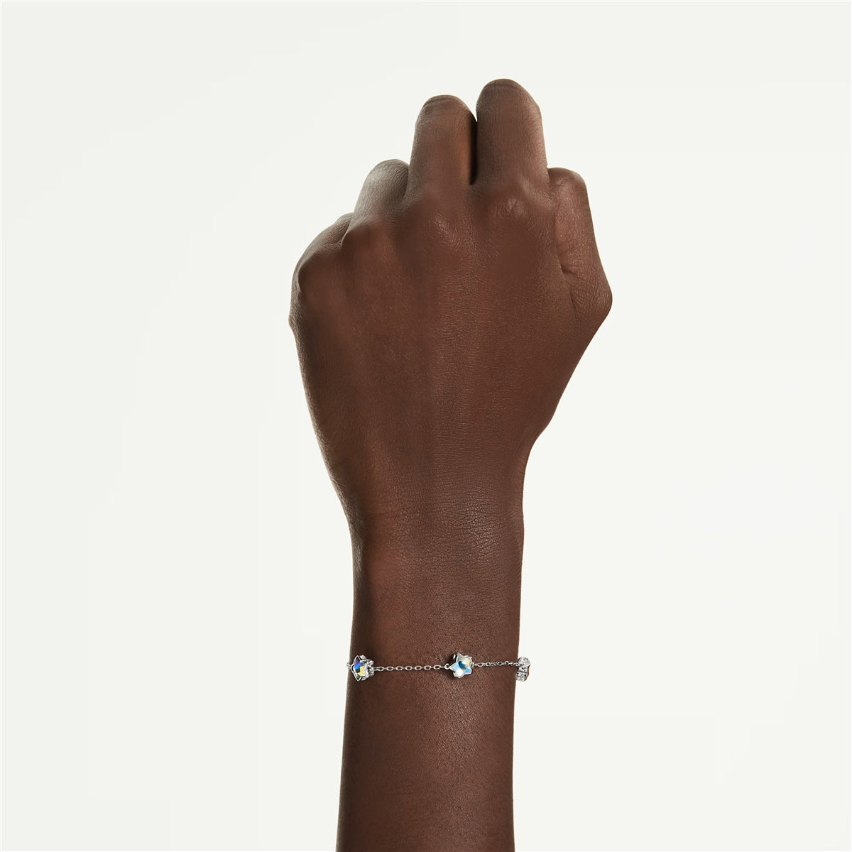 Swarovski Chroma Silver Star White Bracelet