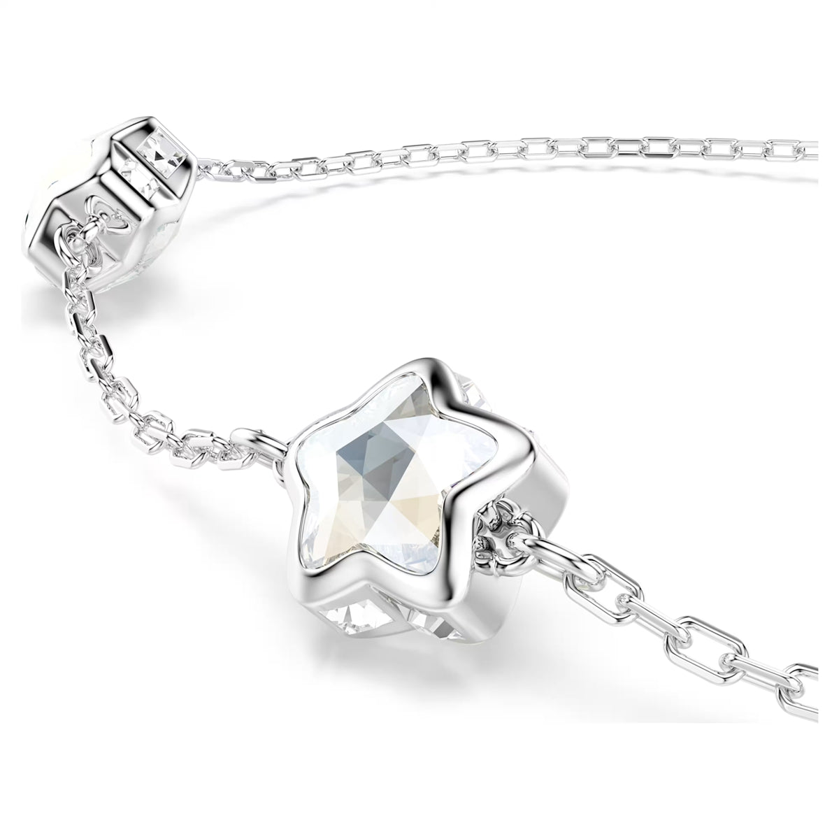 Swarovski Chroma Silver Star White Bracelet