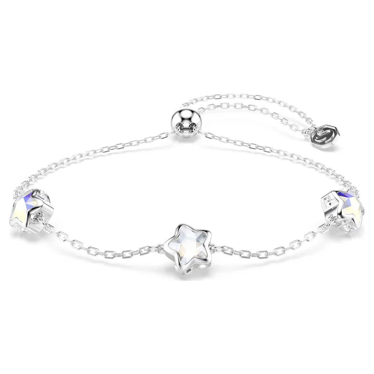 Swarovski Chroma Silver Star White Bracelet