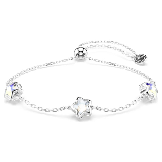 Swarovski Chroma Silver Star White Bracelet