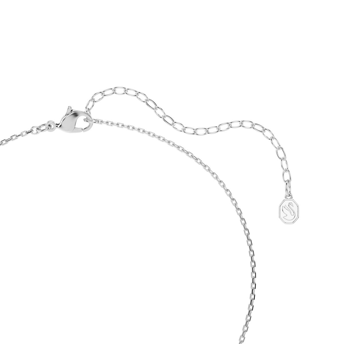 Swarovski Chroma Silver Pink Mixed Cuts Heart Necklace