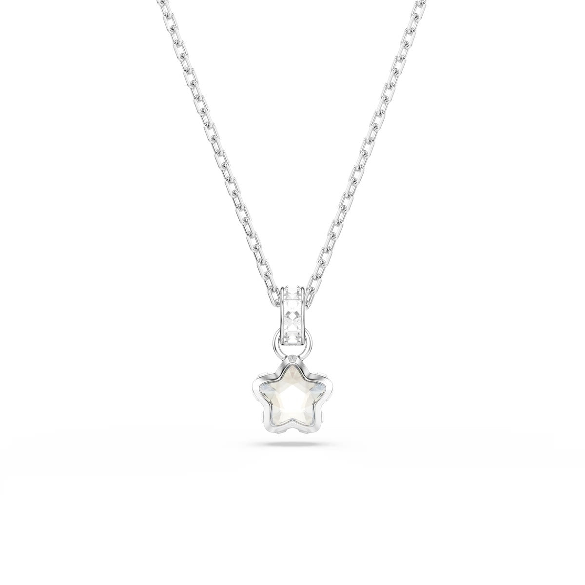 Swarovski Chroma Silver Mixed Cuts Star White Necklace