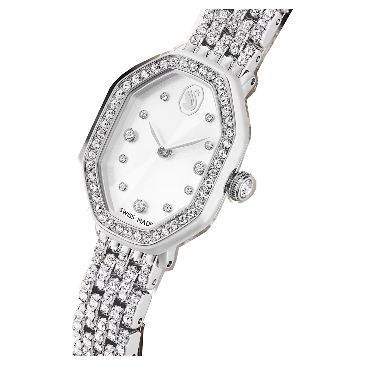 Swarovski Dextera Stainless Steel Swiss Made Metal Bracelet Octagon Watch