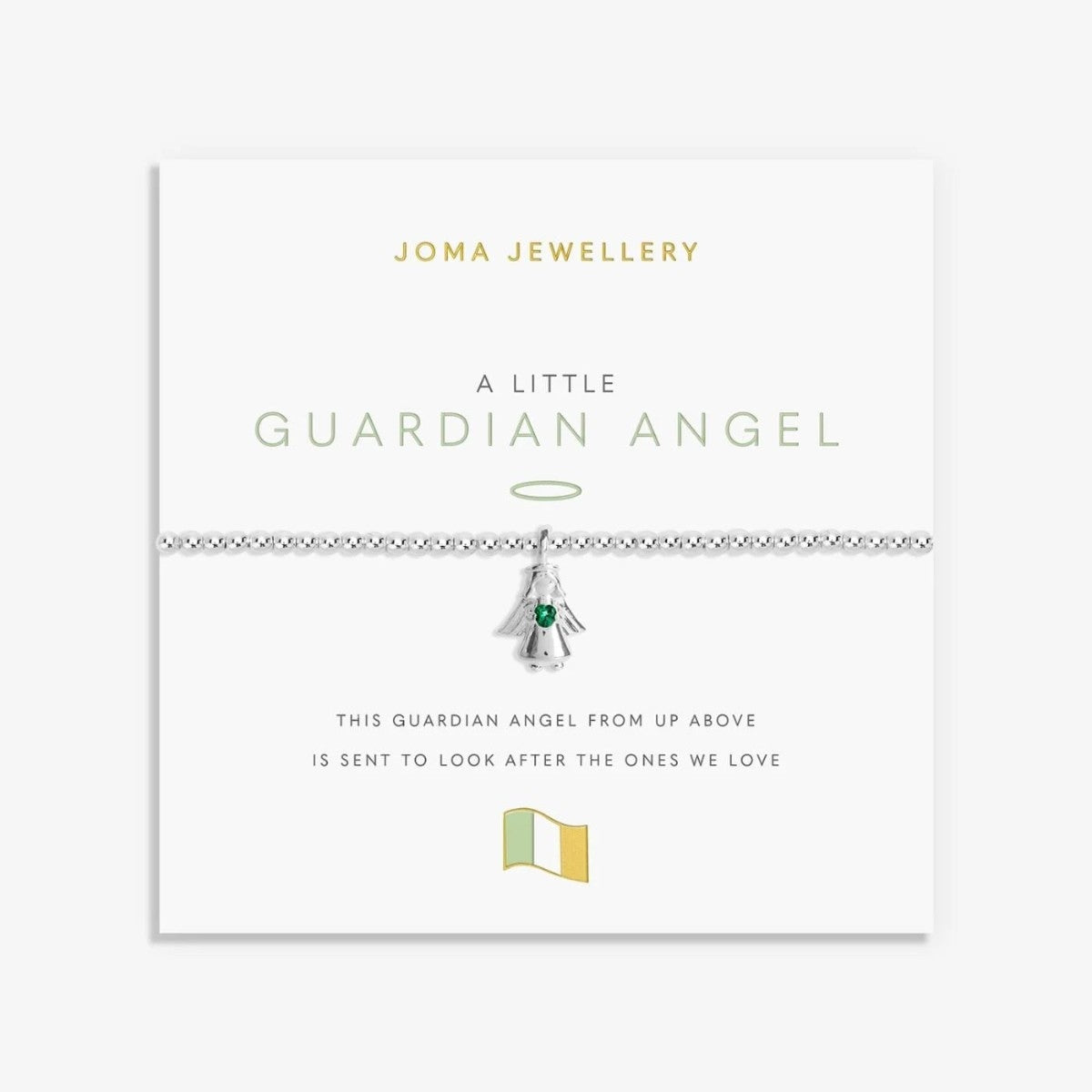 Joma A Little Guardian Angel Green Stone Bracelet