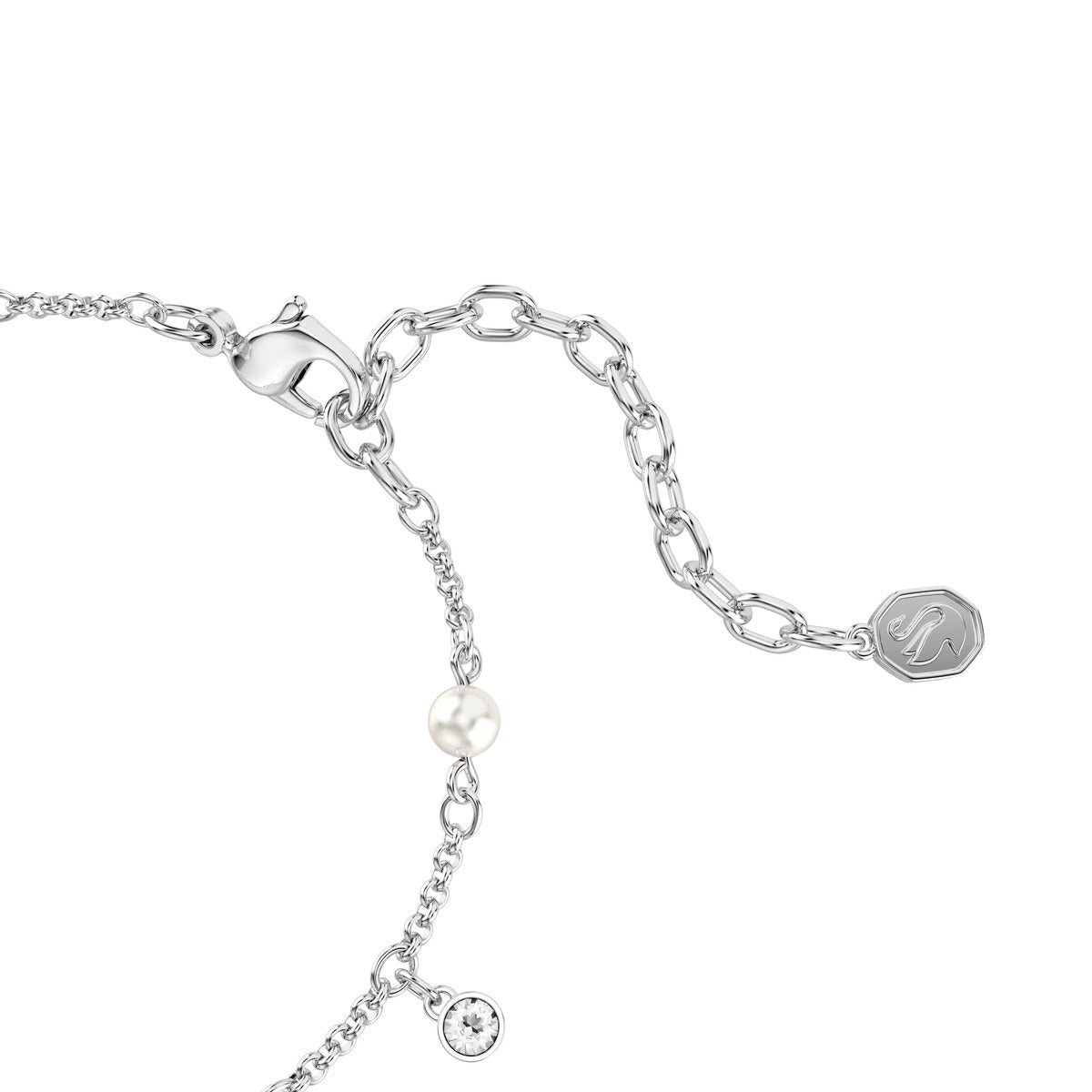 Swarovski Imber Silver Pearl Round Cut White Bracelet