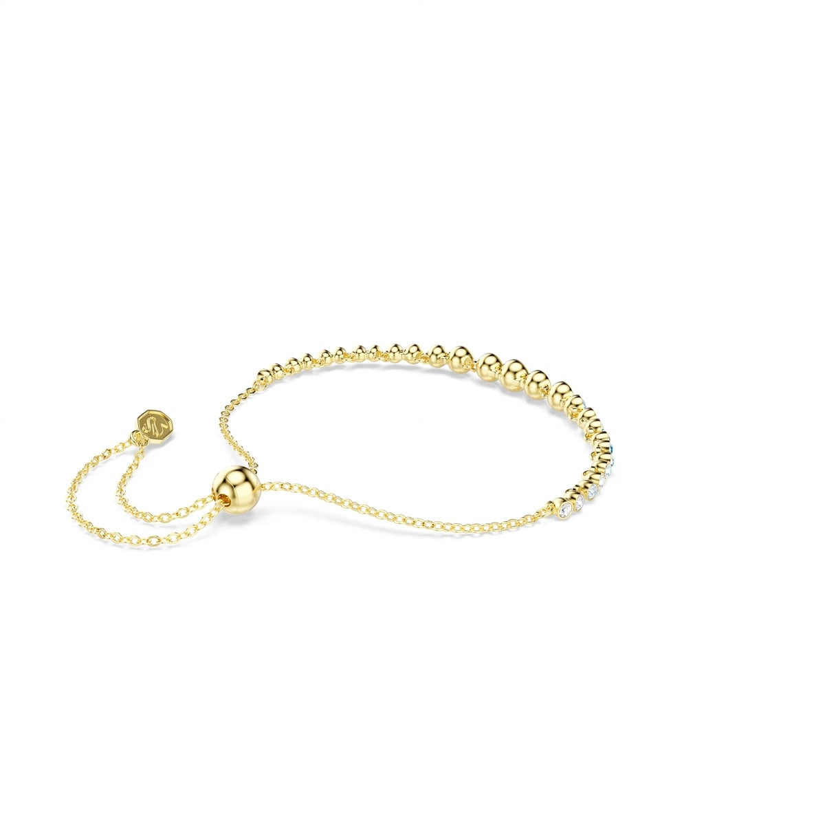Swarovski Imber Gold Round Cut Blue Bracelet