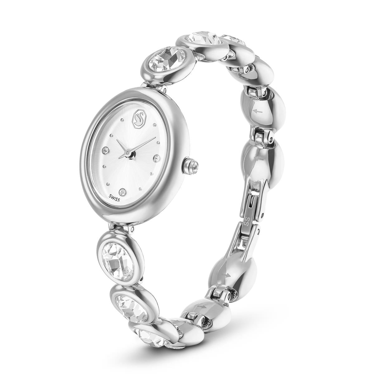 Swarovski Imber Stainless Steel Swiss Made Metal Bracelet Oval Watch