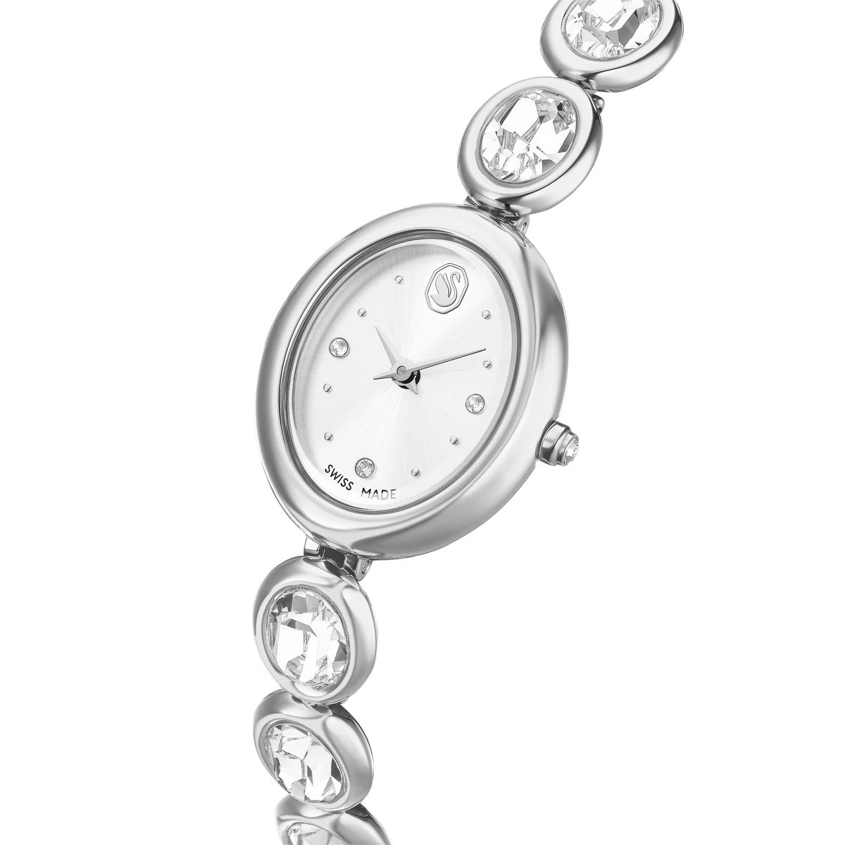 Swarovski Imber Stainless Steel Swiss Made Metal Bracelet Oval Watch