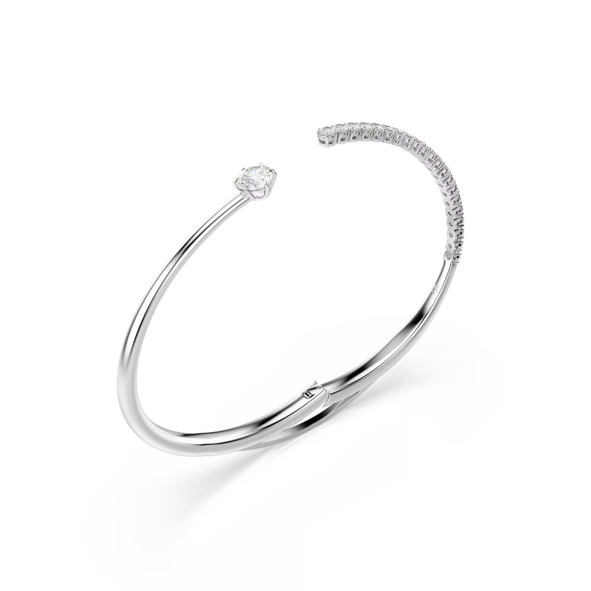 Swarovski Matrix  Round Cut White Bangle