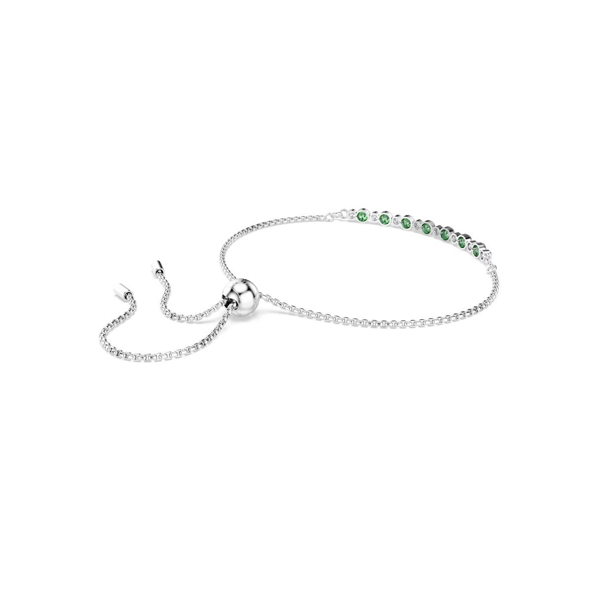 Swarovski Matrix Silver Green Round Cut Bracelet