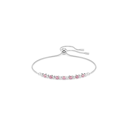 Swarovski Matrix Silver Pink Round Cut Bracelet