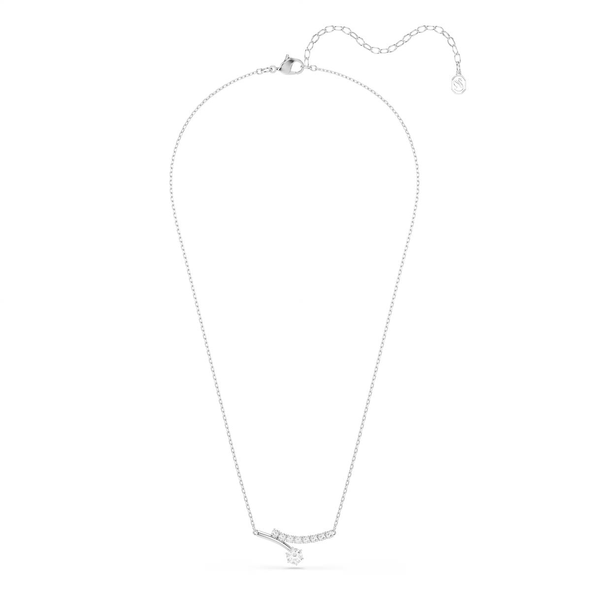 Swarovski Matrix Round Cut White Necklace