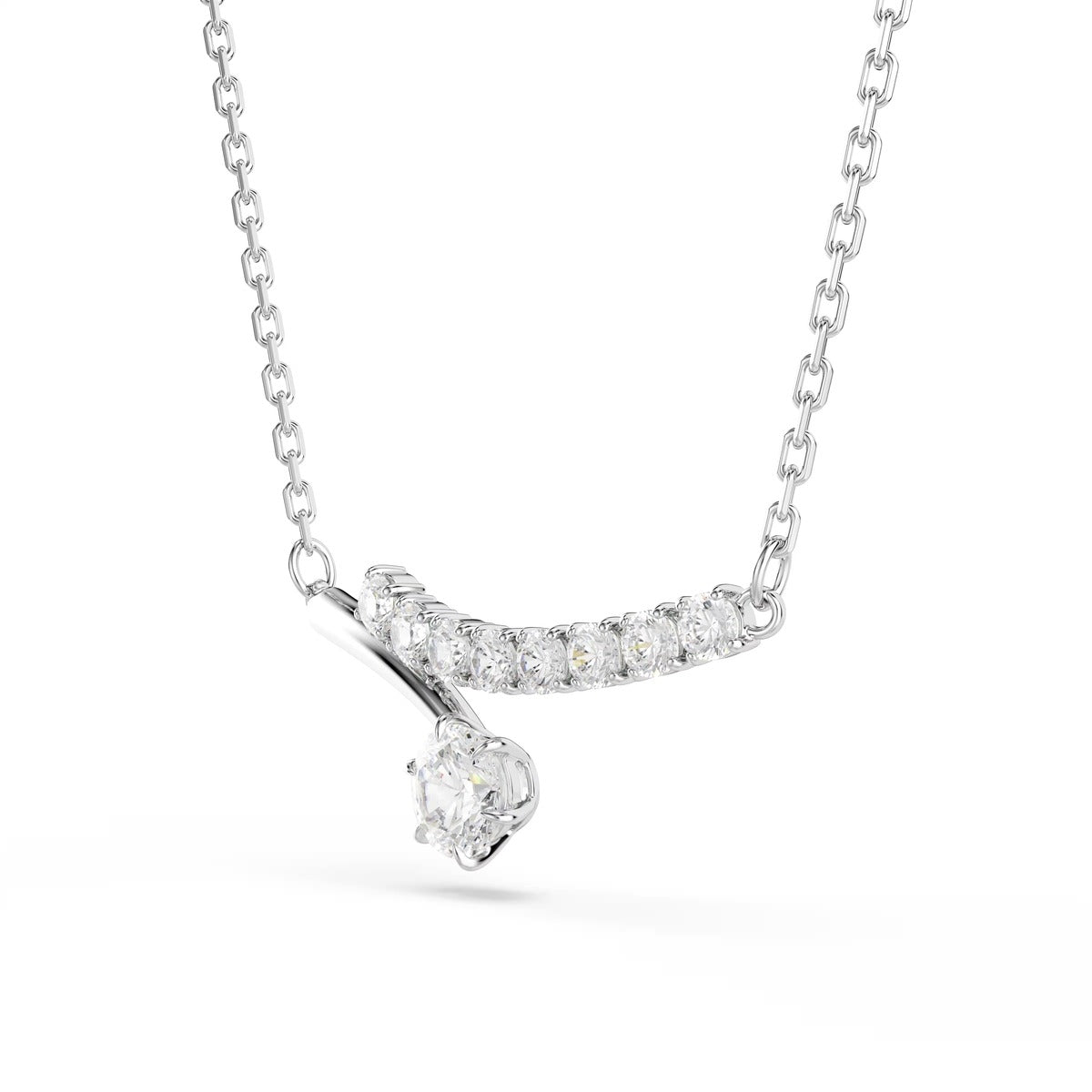 Swarovski Matrix Round Cut White Necklace