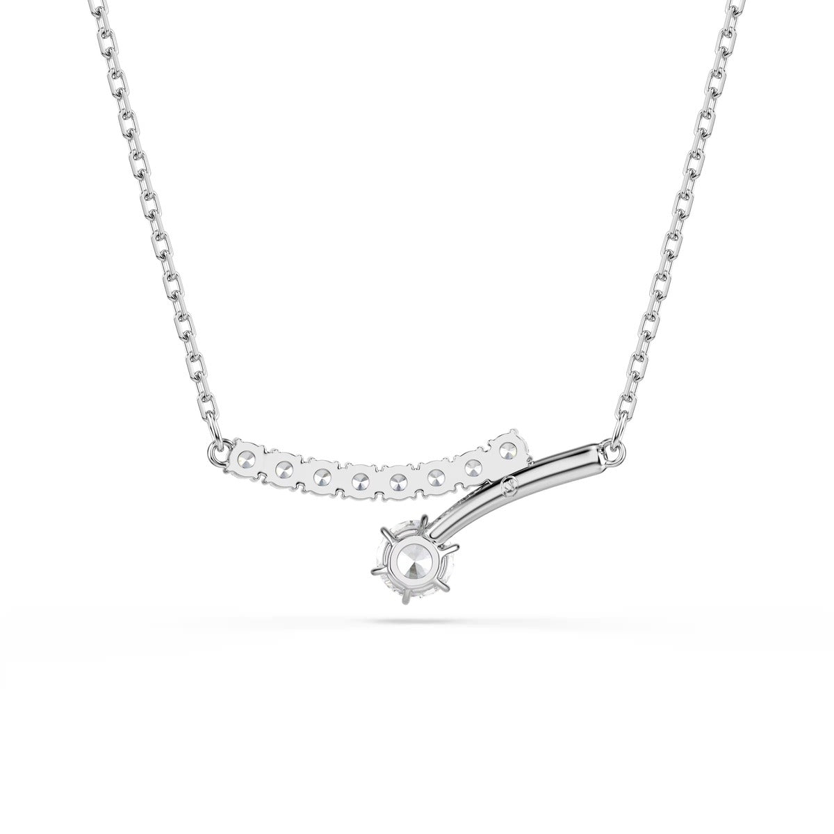 Swarovski Matrix Round Cut White Necklace