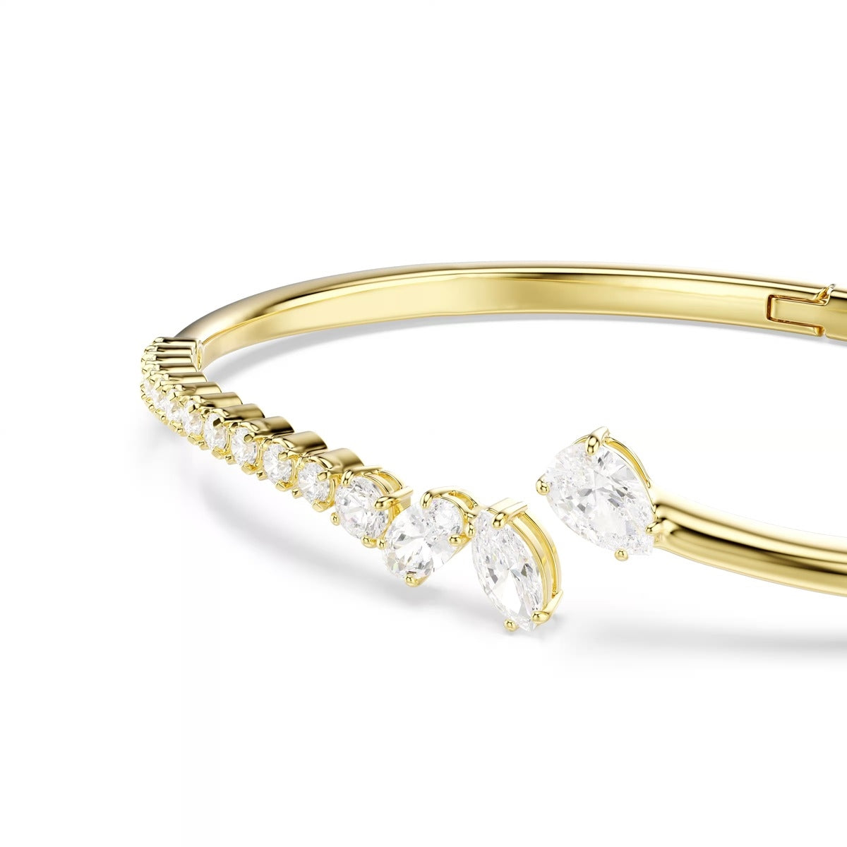 Swarovski Mesmera Gold White Mixed Cuts Bangle