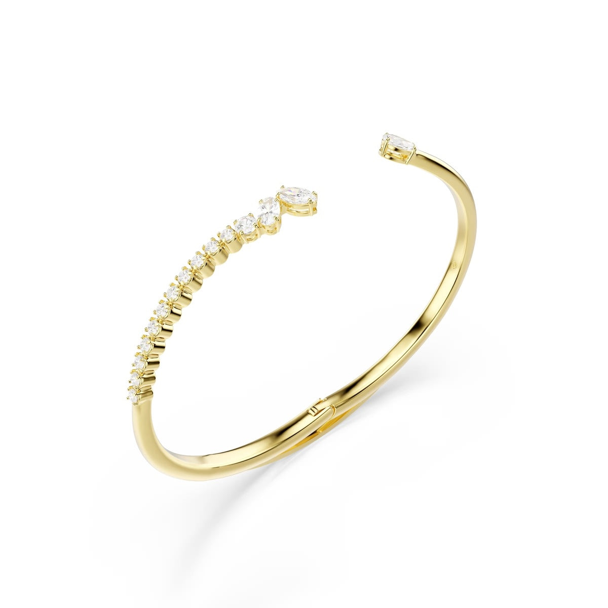Swarovski Mesmera Gold White Mixed Cuts Bangle