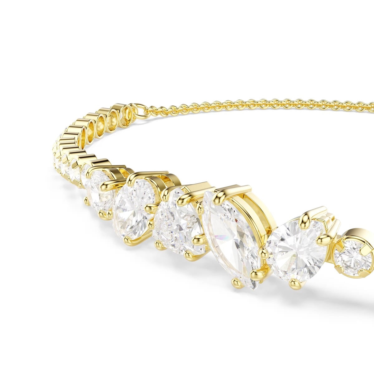 Swarovski Mesmera Gold White Mixed Cuts Bracelet