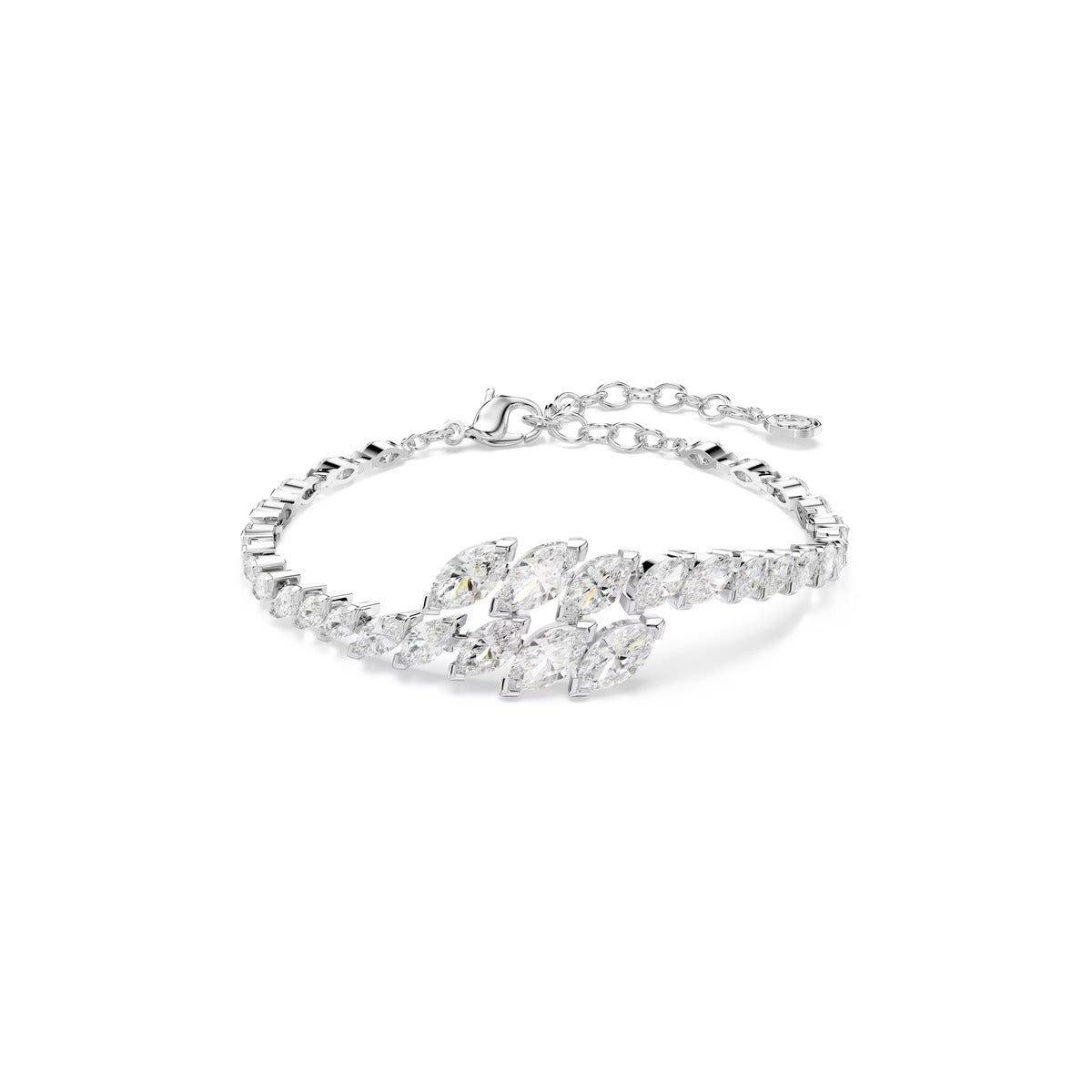 Swarovski Mesmera Silver White Marquise Cut Overlap Bracelet