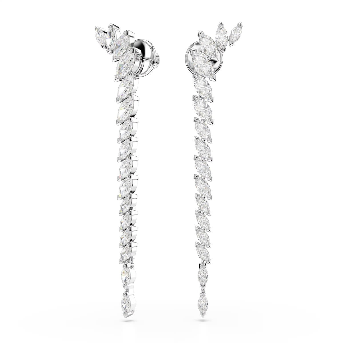 Swarovski Mesmera Silver White Marquise Cut Earrings