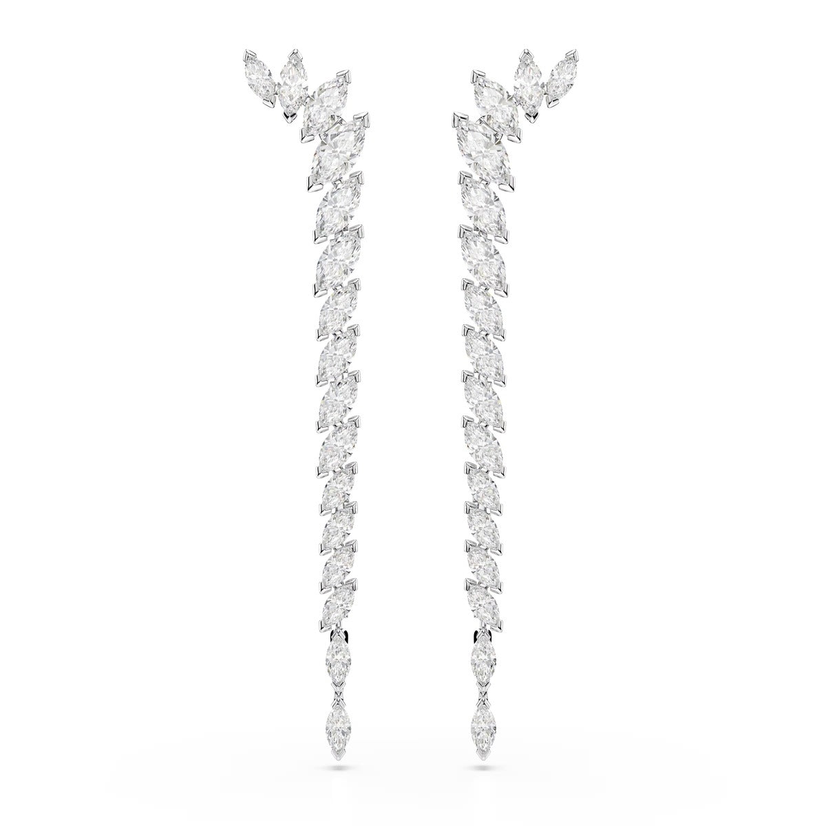 Swarovski Mesmera Silver White Marquise Cut Earrings