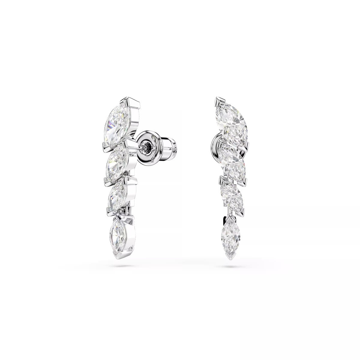 Swarovski Mesmera Silver White Marquise Cut Drop Earrings