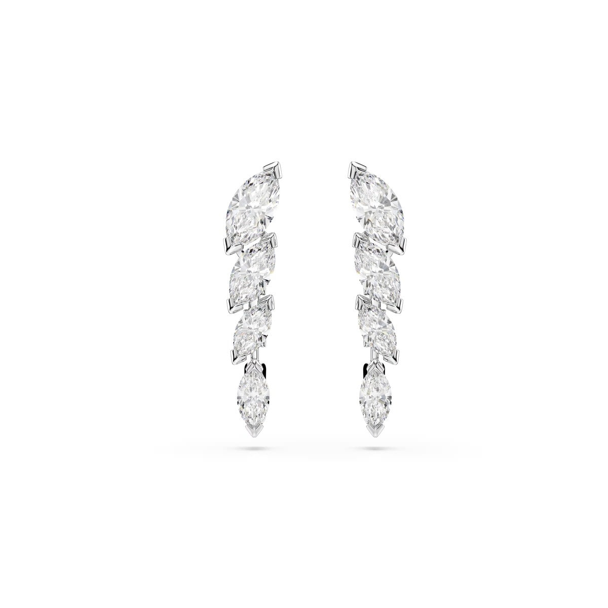 Swarovski Mesmera Silver White Marquise Cut Drop Earrings