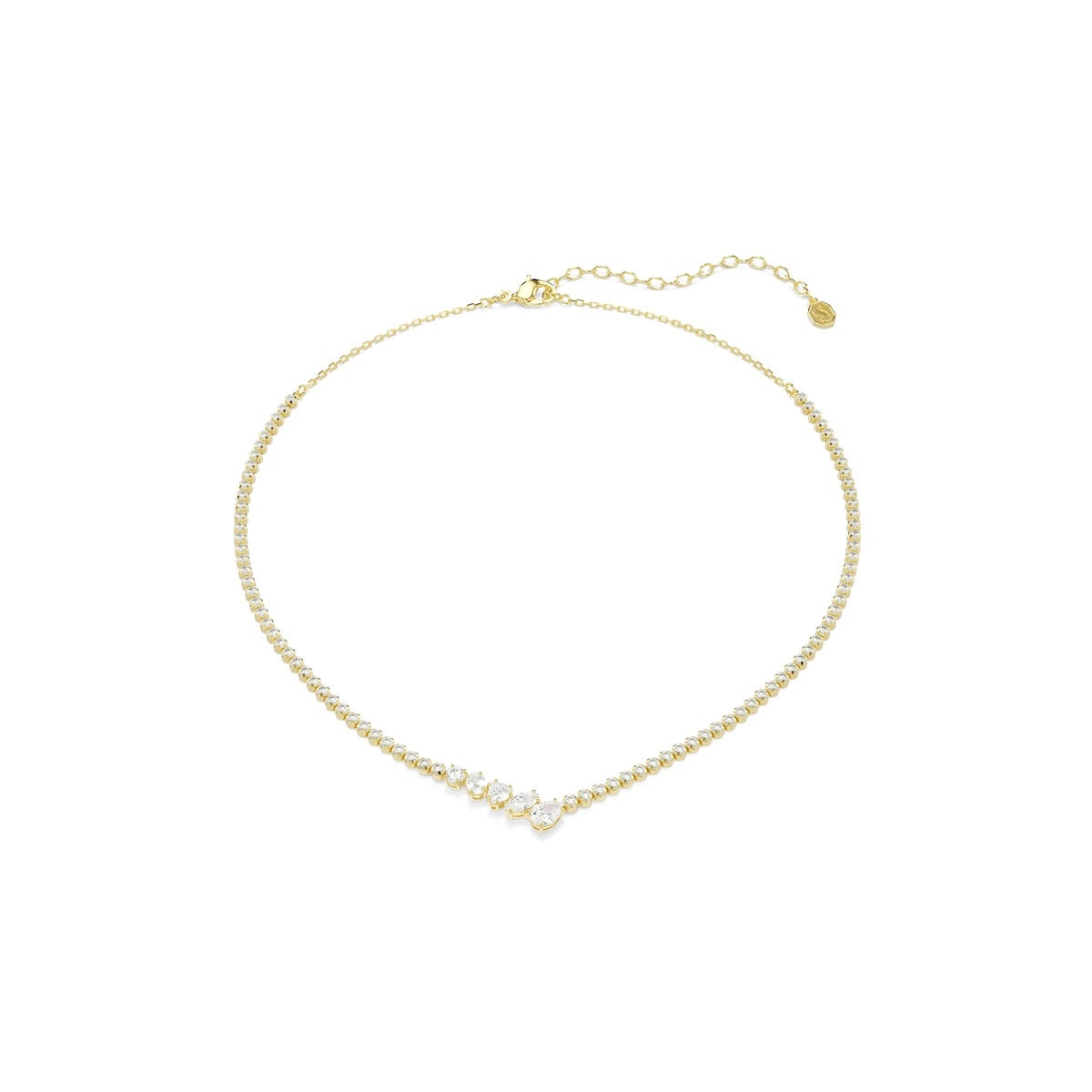 Swarovski Mesmera Gold White Mixed Cuts Necklace
