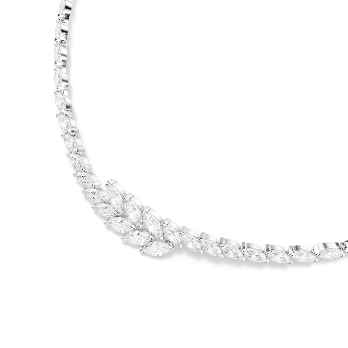 Swarovski Mesmera Silver White Marquise Cut Necklace
