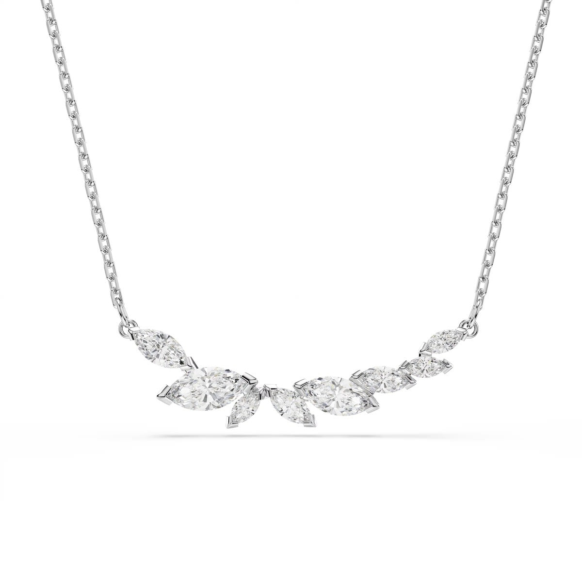 Swarovski Mesmera Silver White Marquise Cut Necklace