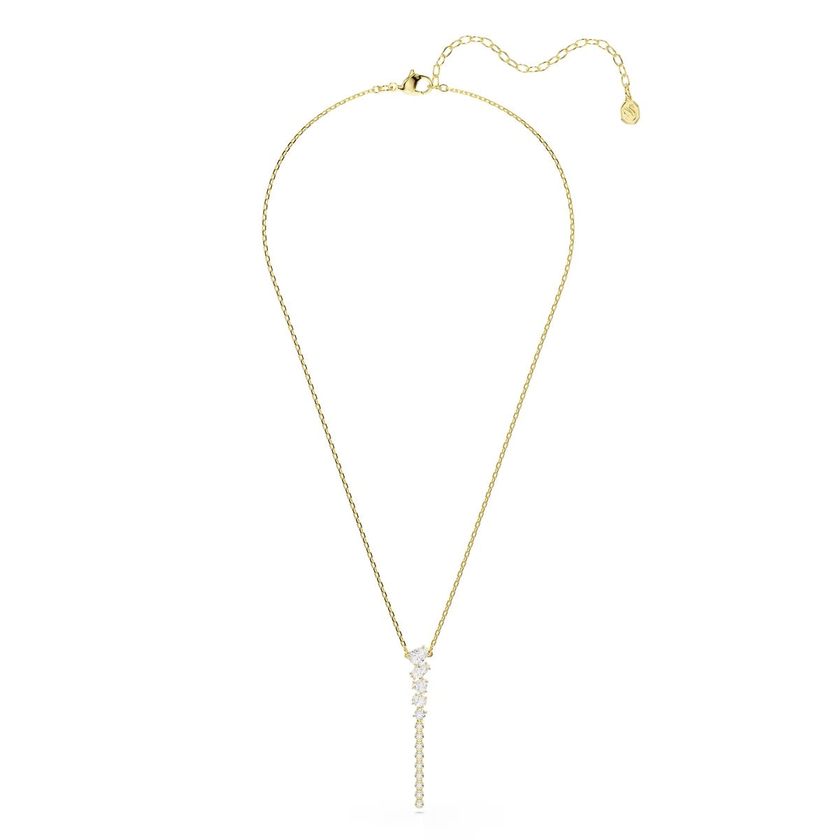 Swarovski Mesmera Gold White Mixed Cuts Y Necklace