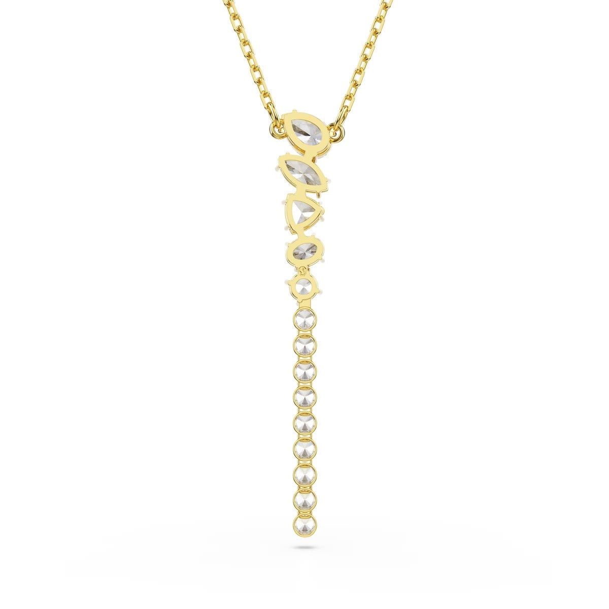 Swarovski Mesmera Gold White Mixed Cuts Y Necklace