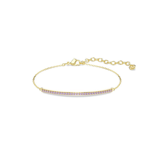 Swarovski Only Gold Purple Round Cut Bracelet