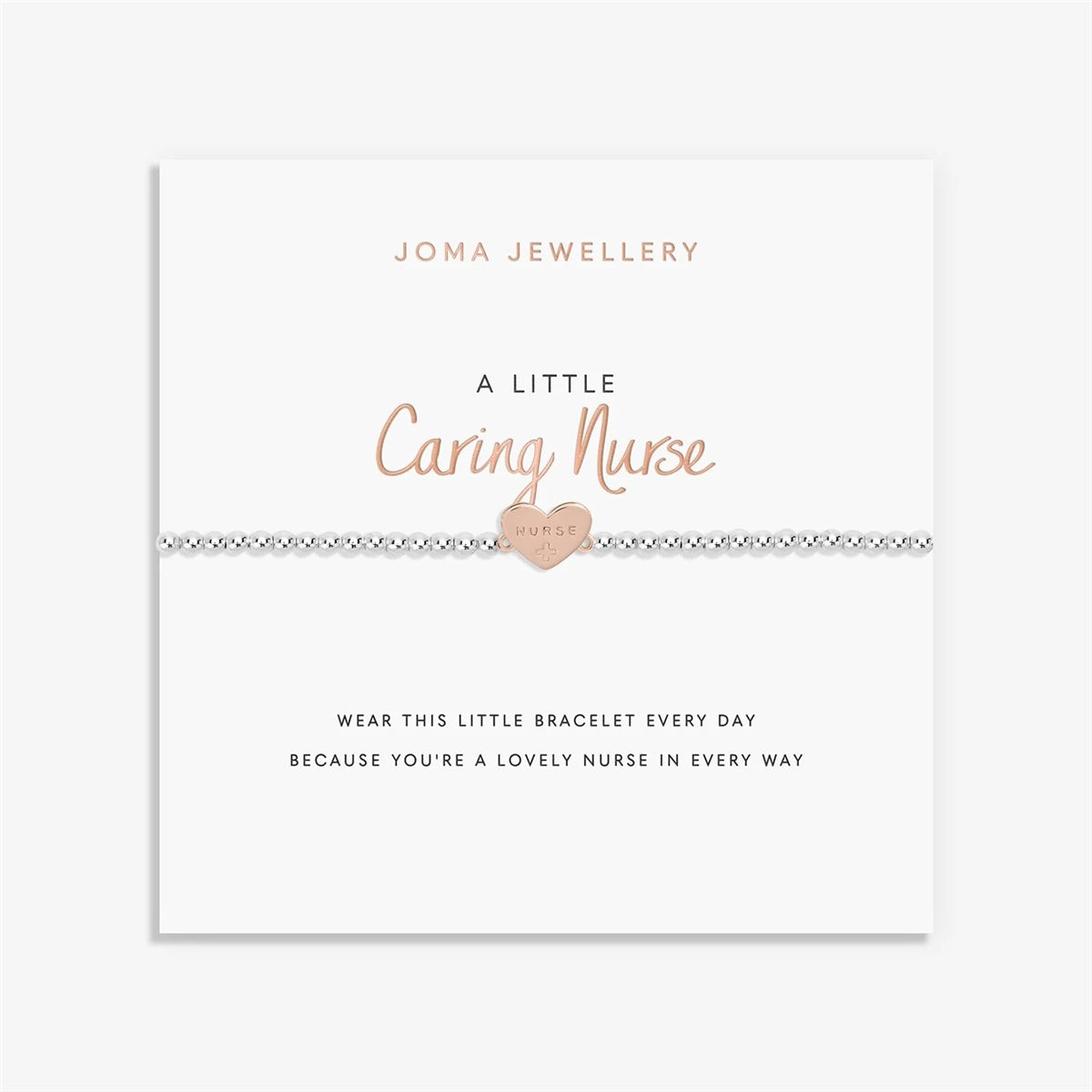 Joma Rose Gold A Little Caring Nurse Heart Bracelet