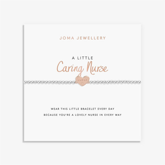 Joma Rose Gold A Little Caring Nurse Heart Bracelet