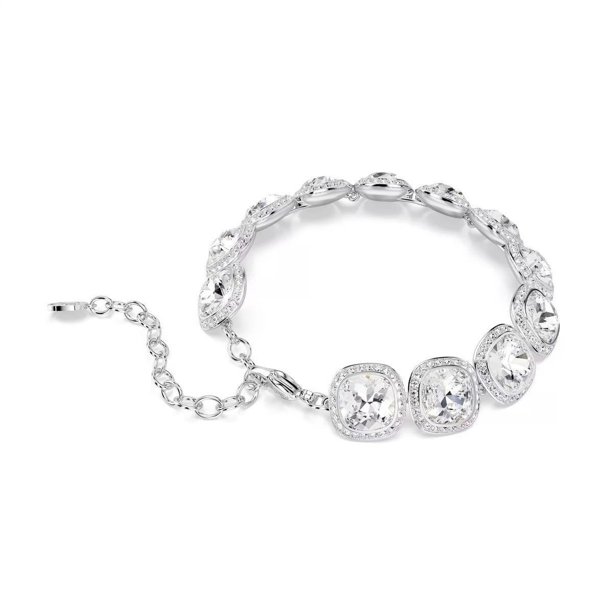 Swarovski Una Angelic Silver White Cushion Cut Bracelet